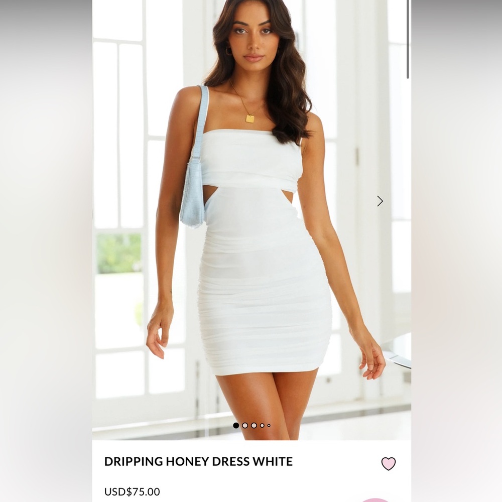 Hello Molly Dripping Honey Dress White